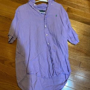 Purple button up Polo